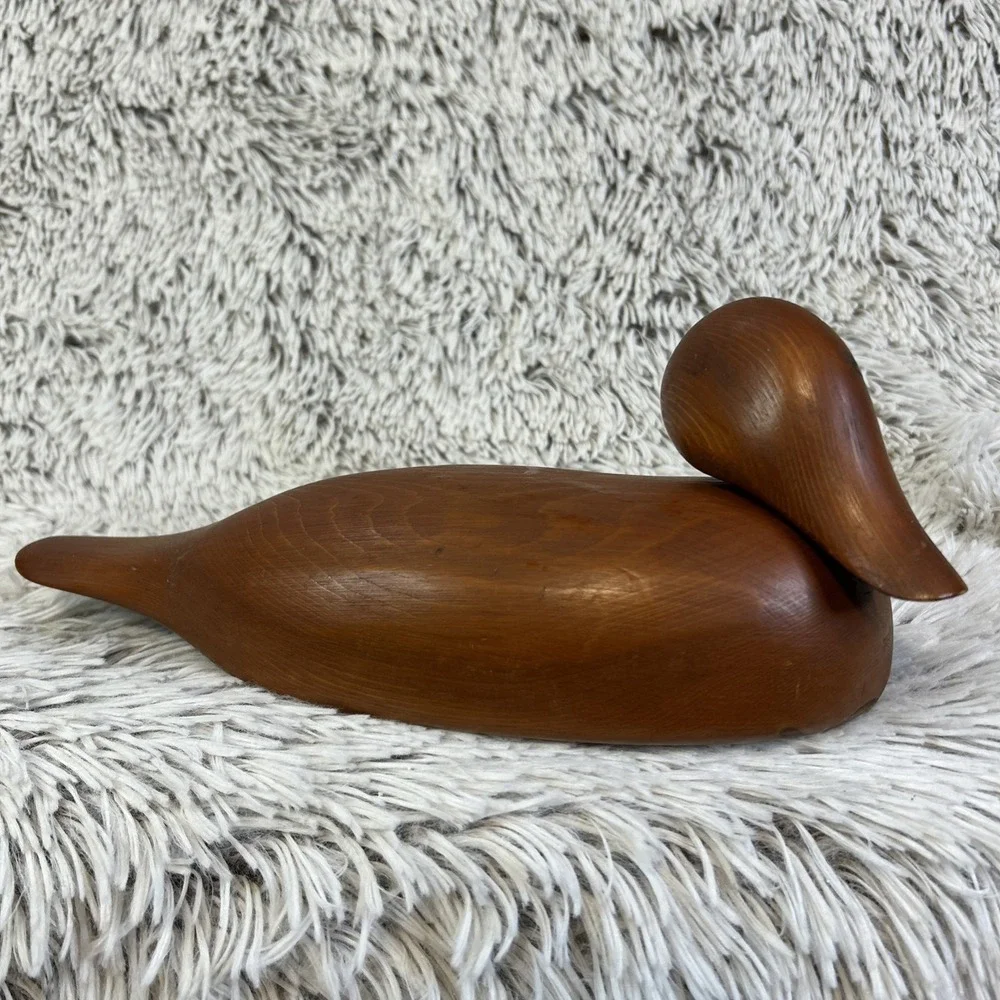 Vintage Handmade Carved Wood Duck Decoy Folk Art Americana Cabin Decor Rustic‎